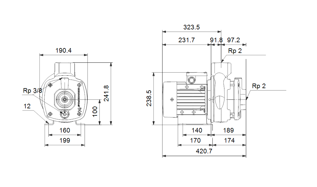 Grundfos CM-A 25-1 A-R-A-V-AQQV 1x230В