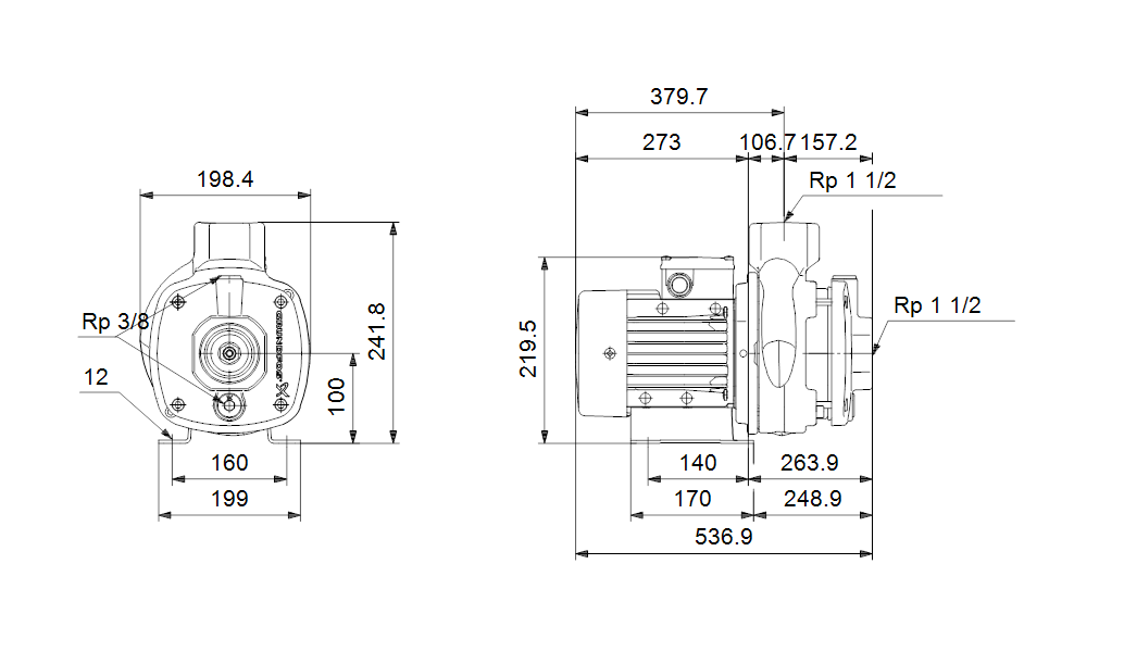 Grundfos CM-A 10-4 A-R-A-E-AQQE 3x400В