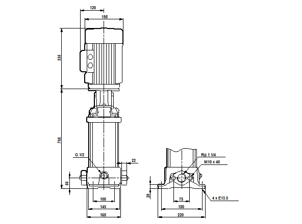 Grundfos CR 5-20 A-A-A-E-HQQE (овальный фланец) 3х400 В