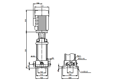 Grundfos CR 1-10 A-A-A-V-HQQV (овальный фланец) 3х400 В