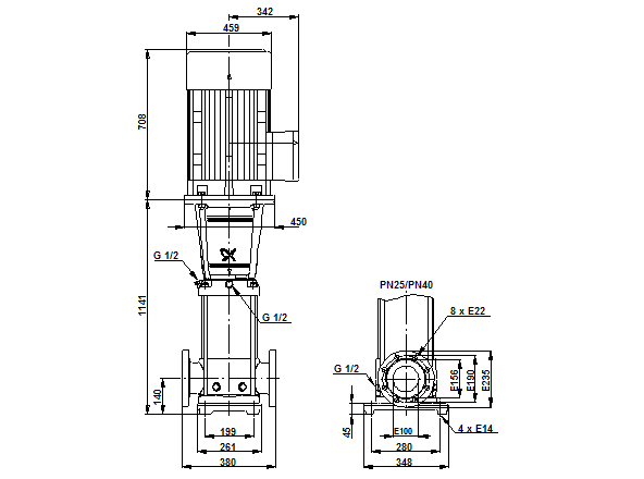 Grundfos CRN 90-6 A-F-G-V-HQQV (Снят с производства)