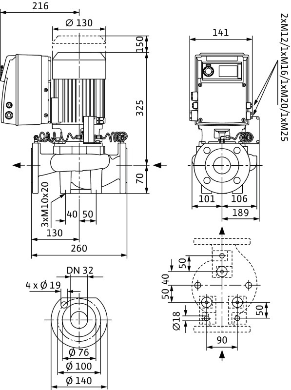 Насос WILO-VeroLine IP-E40/120-1,5/2-R1