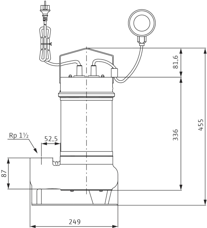 Погружной насос Wilo-Drain STS40/8A 1-230-50-2-10M KA.