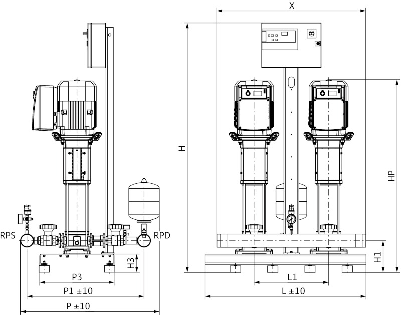 Установка Wilo-Comfort-Vario COR-2HELIX VE1605/K/VR-01