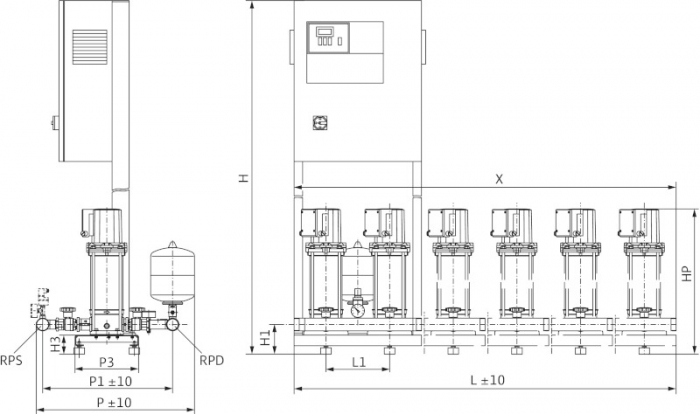 Установка Wilo-Comfort-N-Vario COR-3MVIS404/CC-EB-R