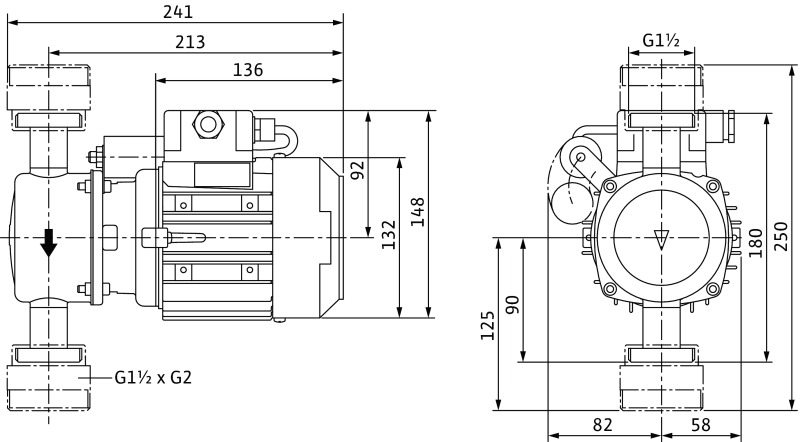 Насос WILO-VeroLine IP-Z 25/2 DM