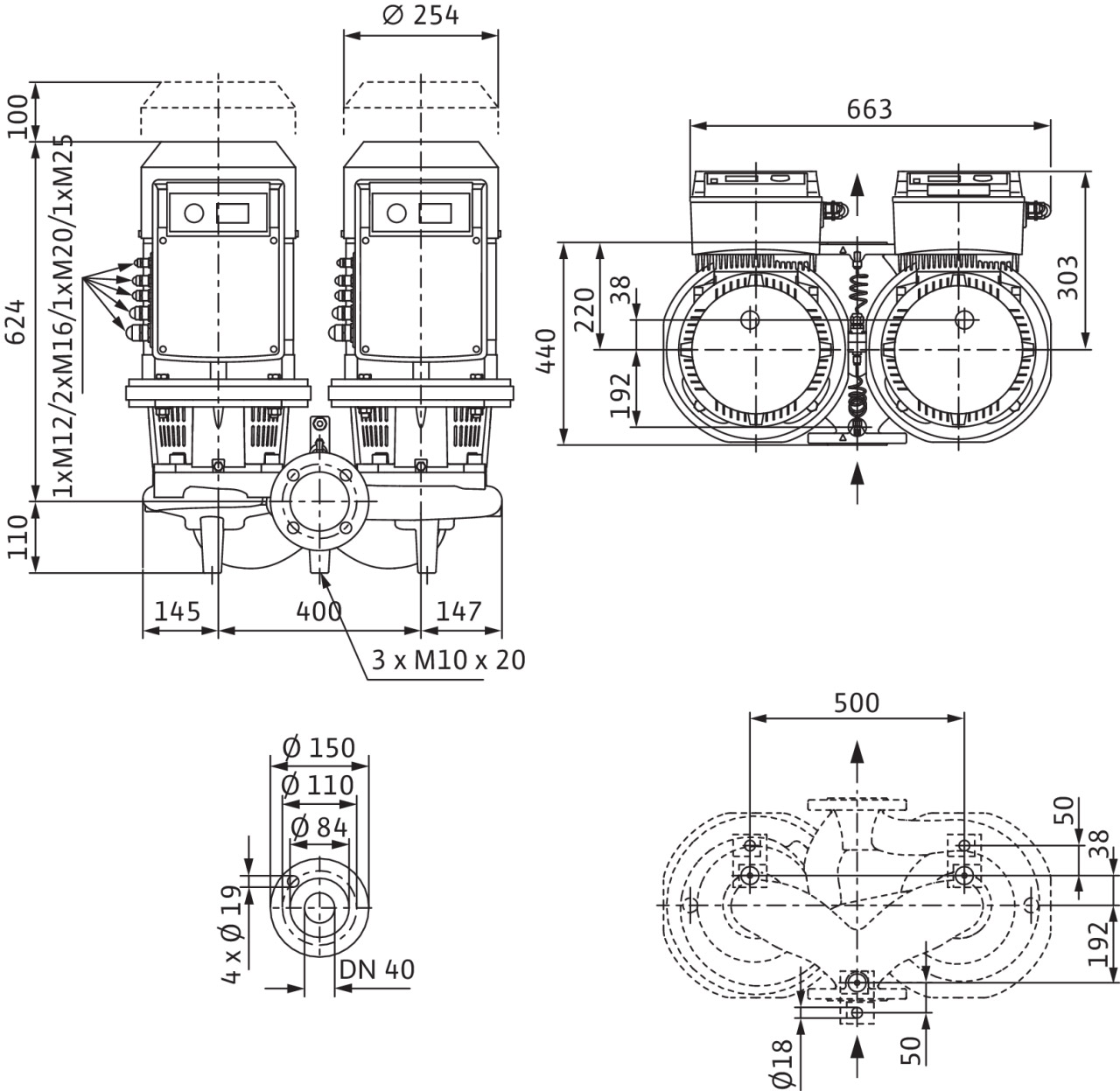 Насос Wilo DL-E40/200-7,5/2