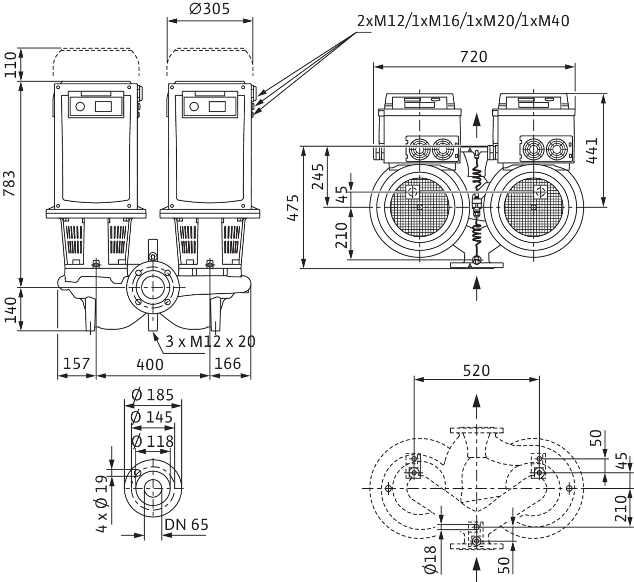 Насос Wilo DL-E65/200-15/2