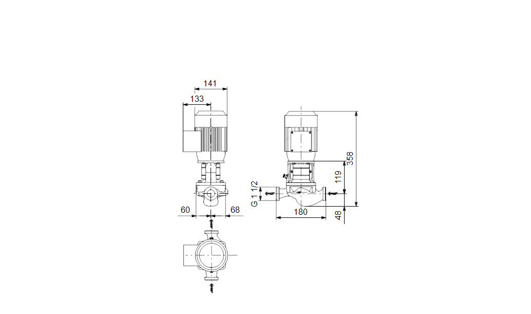 Grundfos TP 25-90/2 A-O-A-BQQE 1x230 В, 2900 об/мин