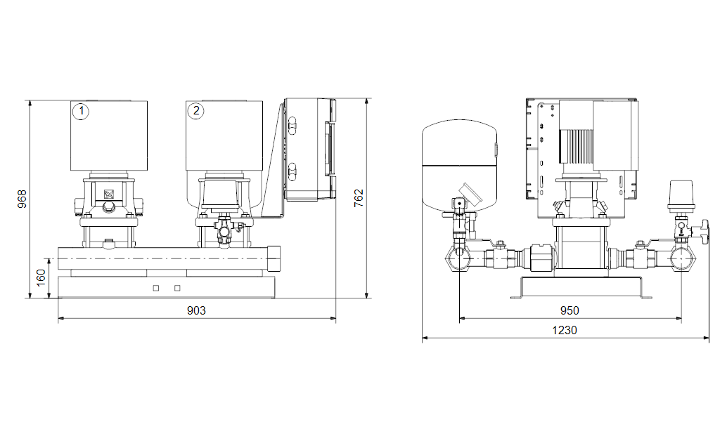 Grundfos Hydro Multi-E 2 CRE 15-4 U2 A-A-A-A
