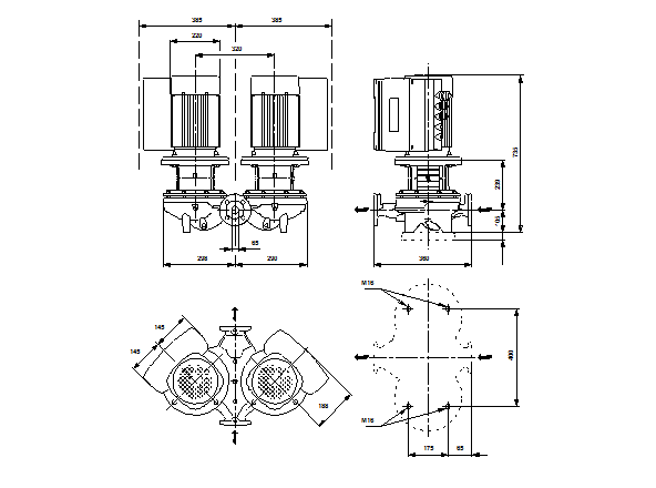 Grunfos TPED 65-340/2 A-F-A-GQQE 3x400 В, 2900 об/мин