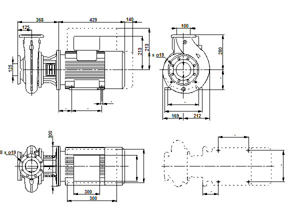Grundfos NBE 100-200/211 A-F-A-BAQE 1450 об/мин