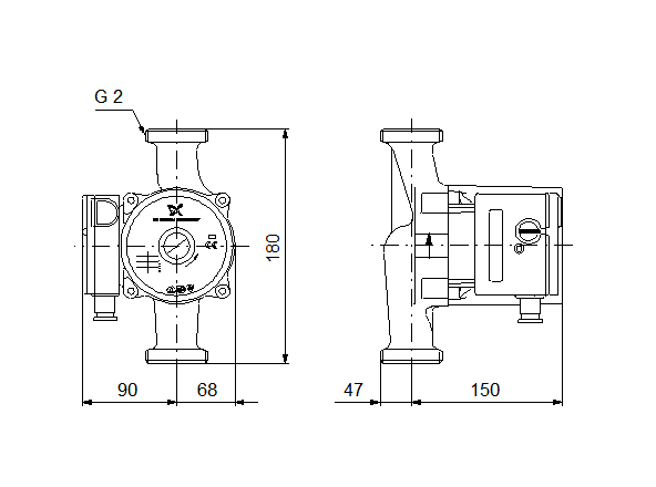 Grundfos UPS 32-100 180 1x230V 50Hz 9H